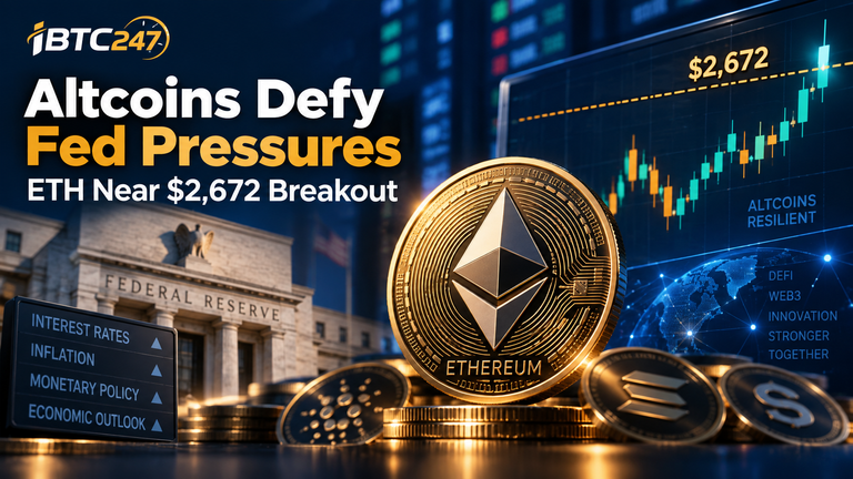 ETH Eyes $2,672 Breakout as Altcoins Defy Fed