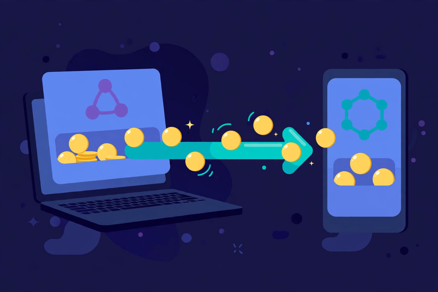 How to Add Blast to MetaMask in 2026 – RPC Setup Guide Illustration of a one-click cross-chain swap interface between two networks