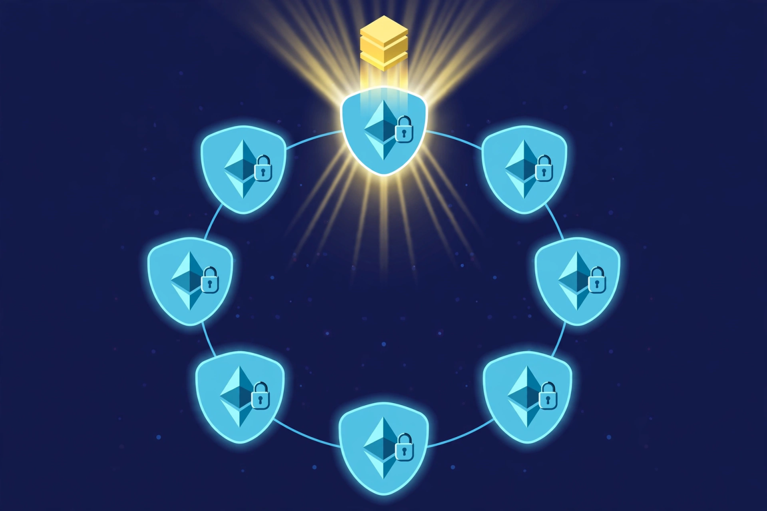 How to Spot a Fake Phantom Wallet App (2026) Diagram of proof-of-stake validators locking ETH as collateral to confirm blocks